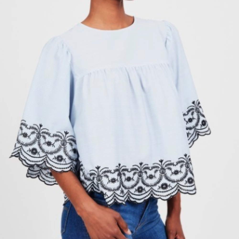 London times scalloped top